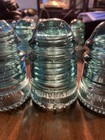 Lot Of 4 Used Glass Insulator Hemingray No 12 Patent May 2 1893