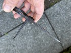 Small Antique Miner   s Tommy Sticking Candle Holder Spike