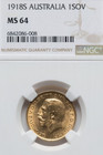 1918-s Australia Gold Sovereign Ngc Ms-64 George V