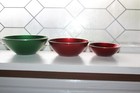 Mid Century Modern Norwegian Emalox Enameled Bowls 3 Pc