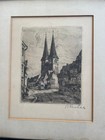 Dirk Van Hees Industrial Artist German Original Signed Charcoal Etching Framed