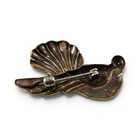 Vintage Art Nouveau Dove Brass Pin Antique Brooch French Casting