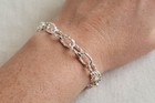 Rope Oval Link Toggle Bracelet Taxco Solid Sterling Silver 925 7 75in 13 5g