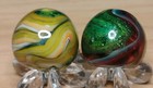  74 - 73  Jabo  D a s       Marbles Lot- W  Flat Spots-glass Swirl Toys Nm