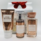 Bath   Body Works Travel Gift Box Set Pure Wonder Body Mist Cream Shower Gel New