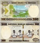 Rwanda 500-5000 Francs 4 Pieces Set  2014-2019  P-39-42  Unc
