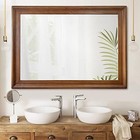  Rustic Wood Wall Mirror For Bathroom rectangle 24 X 36 Inch Hanging Vanity 