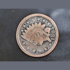 1863 Patriotic Civil War Token Cwt not One Cent wreath Reverse Copper       