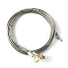 Door Cable Roll Up  Pair  Brass Eye 5 16  Eye  110  Length