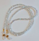 Eyeglass Chain 27  Clear Ab Crystal Beaded Strap Reading Glasses Icandy Gold