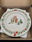 Lenox Holiday Christmas Dinner Plate 10  Cottage Wreath Rim Mw ds Safe