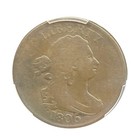 1806 Large 6 Stems Draped Bust Half Cent Pcgs Vg08