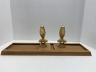 Vintage Handmade Mcm Book Storage With Built In Bird Bookends  1 Of A Kind 