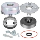 Rear Brake Plate Cover Drum Shoes Kit For Yamaha Grizzly 350 Yfm350 2007-2014