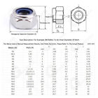 M3 - M12 Hex Hexagon Nylon Insert Lock Nut 304 Stainless Self   locking Nut Din985