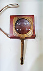 Vintage Antique Style Henry Hughes Desk Magnifier brass Folding Magnifying Glass