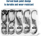 Carbon Steel Fishing Hooks 500 Pcs  Circle Hooks Assortment For Saltwater