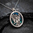 Saint St Michael Protector Pendant Necklace     Stainless Steel Chain  Angel Medal