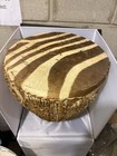 Vintage Handcrafted African Conga Drum Featuring Genuine Stretched Zebra Hide