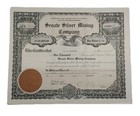 1920 Senate Silver Mining Stock Certificate  c 330 Issued To W k  Ridenour