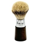 Parker Silvertip Badger Shaving Brush With Stand  Walnut Handle