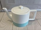 Tiffany   Co  Color Block Teapot Bone China Blue White 33oz 976ml