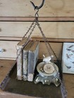 Gorgeous  Antique Heavy Hanging Scale With Tray Feed Store Butcher Farm Patina 