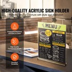 Acrylic Sign Holder 6 Pack 8 5 X 11-inch Double Sided Display Sign Stand