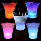1 Pcs Ice Bucket Wine Cooler Champagne Drinks Beverage 5l Led 7 Color Changing