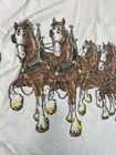 Vintage Budweiser Clydesdale Horses Wagon Terry Cloth Towel Large 56x32 Inches
