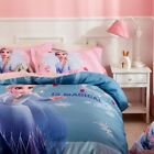 Disney Frozen Anna Elsa Princess Cottontwill Twin Queen Duvet Cover Bedding Set 