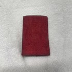 Antique Red Velvet Travel Sewing Kit Mirror Needle Case Ornate Metal Trim Small