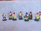 8 Vintage Miniature Gnomes - 2 Inch   Hard Plastic    - Germany  2 Duplicates 