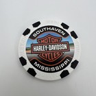 Harley Davidson Poker Chip  Southern Thunder Hd Southaven  Mississippi White