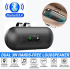 Bluetooth 5 4 Car Kit Handsfree Dual 3w Speakerphone Sun Visor Speaker Mp3 Playe