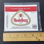 Heidelberg Beer Label One Quart Seattle Washington Rainier Brewing Co