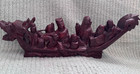 Hand-carved Wooden Eight Immortals  On Dragon Boat     Chinese Collectible - 1968