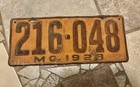 Missouri 1928 License Plate   216-048  Model A Ford