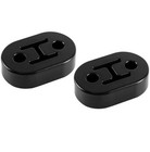 Rubber Exhaust Hanger  Muffler Exhaust System  Heavy Insulator 2pcs-black