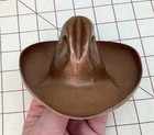 Fred Harvey Tom Mix Era Vintage Hammered Copper Cowboy Hat Ashtray Dresser Tray