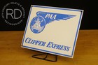 Vintage Paa Pan American Airlines Clipper Express Cargo Porcelain Sign 1940 s