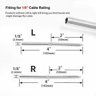 T316 Stainless Steel Left Swage Lag Screw Stud For 1 8  Cable Railing