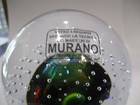Murano Controlled Bubbles Sprere Artist Made With Sticker Paperweight Beautiful