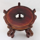 Antique Chinese Carved Rosewood Hongmu Large Display Stand Base  up To 9-3 4  