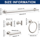 Nearmoon 5 Pieces Bathroom Hardware Set Sus304 Thicken Stainless Steel-towel Rac