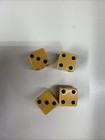 Vintage Butterscotch Bakelite Dice Lot Of 4 Black Die Set