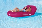 Airhead Sun Comfort Cool Suede Double Chaise Lounge Pool Float  Lake Chair For 2