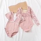 Girl Dance Ballet Leotards Velvet Splice Practice Dance Gymnastics Bodysuit