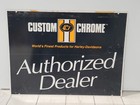 Custom Chrome Authorized Dealer Motorcycle Parts Double Sided Sign Harley