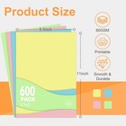 Colored Copy Paper 8 5x11 Inches  600sheets Letter Size Pastel Colored Paper    